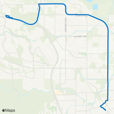 Tri Delta Transit Brentwood Park & Ride / Antioch BART map