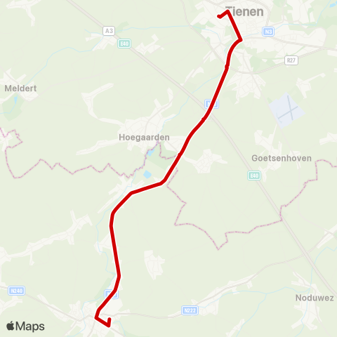 TEC Brabant Wallon Jodoigne - Tienen map