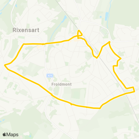 TEC Brabant Wallon Navette de Rixensart map