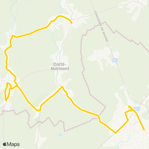 TEC Brabant Wallon Chastre - St-Géry - Gembloux map