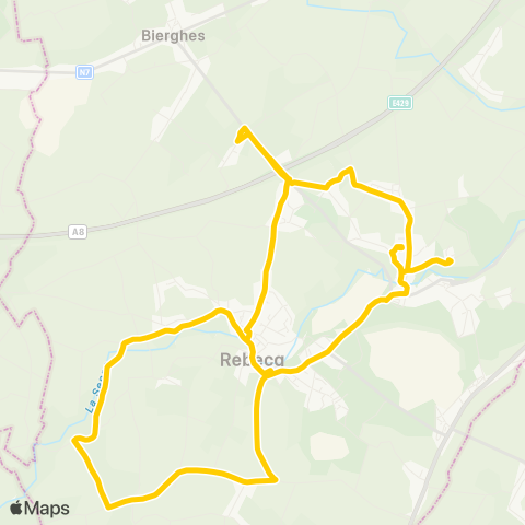 TEC Brabant Wallon Proxibus de Rebecq map