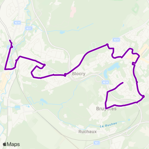 TEC Brabant Wallon Ottignies - Louvain-la-Neuve - Bruyères map