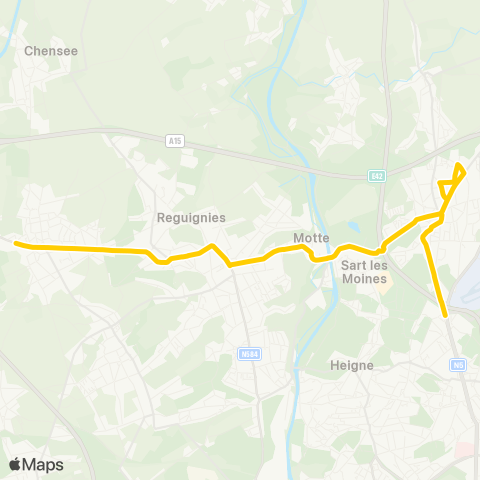 TEC Charleroi Jumet (Madeleine) - Trazegnies (Sentier Madame) map