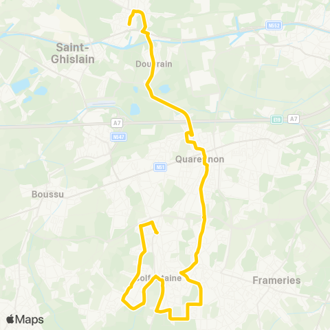 TEC Hainaut Wasmes - Baudour map