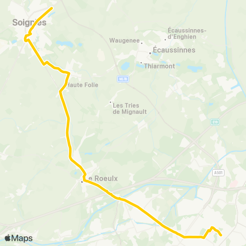 TEC Hainaut Jolimont - Soignies map