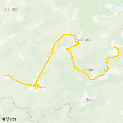 TEC Liège - Verviers Warzée - Hody - Anthisnes - Comblain map