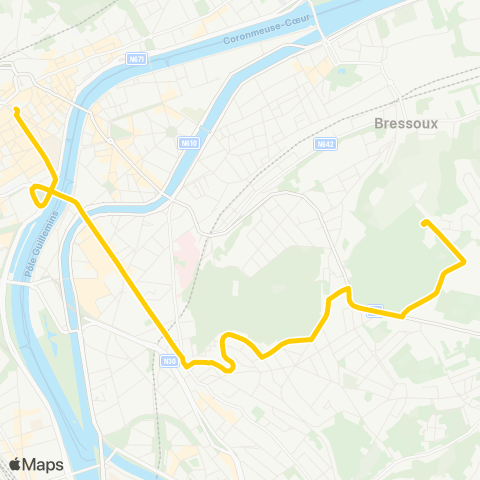 TEC Liège - Verviers Rép. Française - Robermont (Ctre Funéraire) map