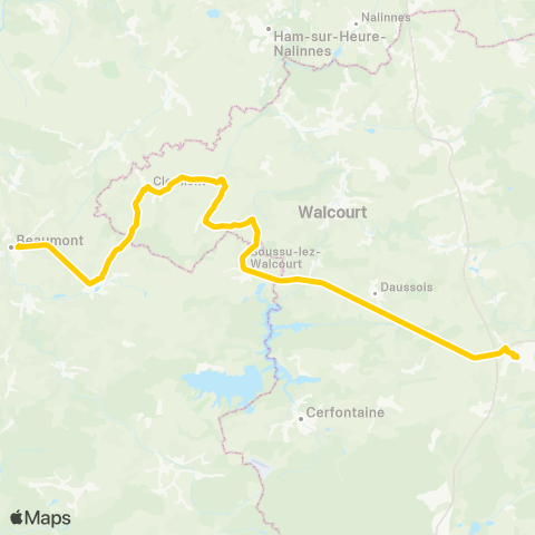 TEC Charleroi Beaumont - Philippeville map