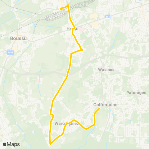 TEC Hainaut Circuits du Borinage (Wasmes, Warquignies,...) map