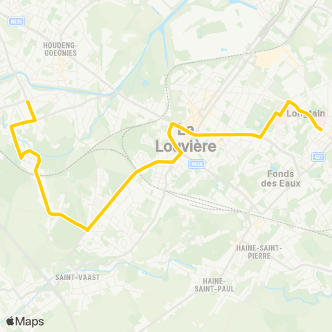 TEC Hainaut Houdeng - Jolimont map