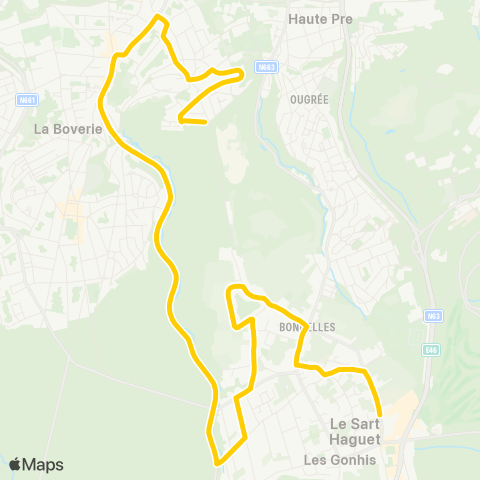 TEC Liège - Verviers Proxibus de Seraing map