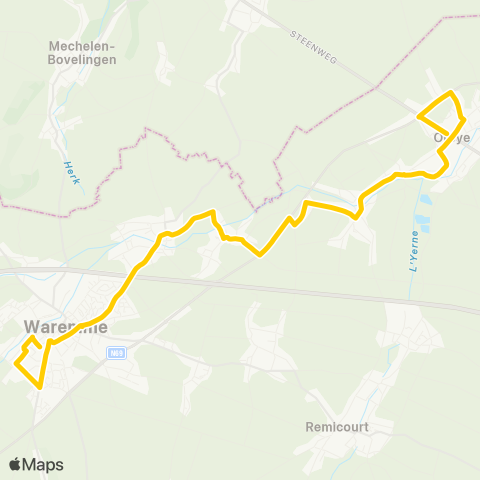 TEC Liège - Verviers Waremme - Oreye map