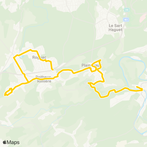 TEC Liège - Verviers Neuville - Esneux map