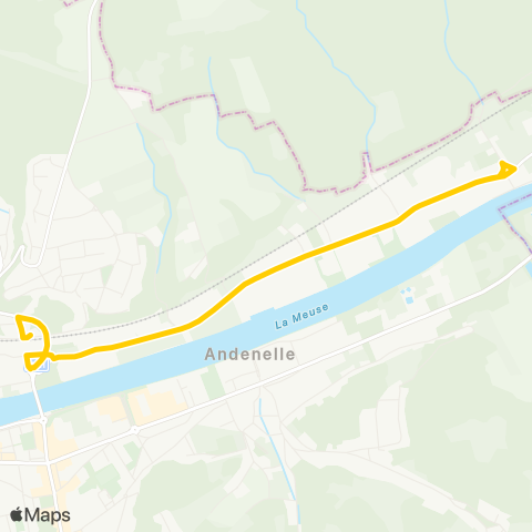 TEC Namur-Luxembourg Seilles (Gare) - Seilles (Prison) map