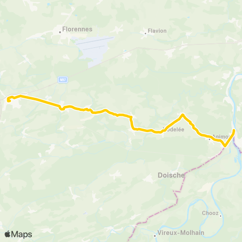 TEC Namur-Luxembourg Philippeville - Heer-Agimont map