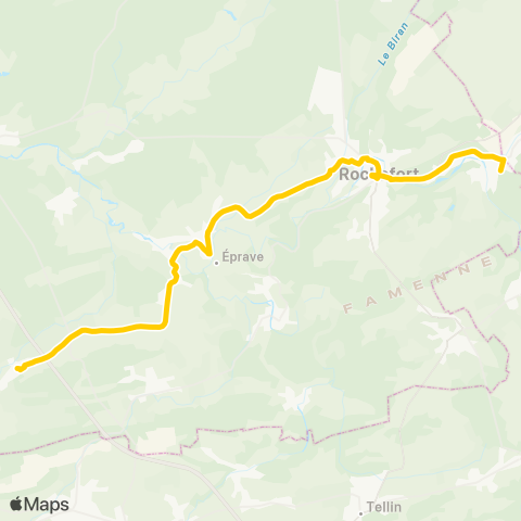 TEC Namur-Luxembourg Jemelle - Lavaux-Sainte-Anne map