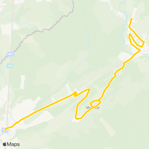 TEC Namur-Luxembourg Circuit des Écoles de Bourdon et Hotton map