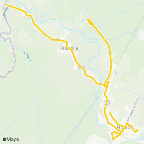 TEC Namur-Luxembourg Deulin - Hotton map