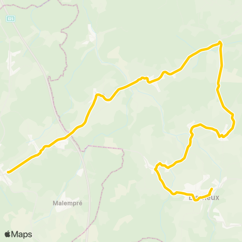 TEC Namur-Luxembourg Manhay - Lierneux map