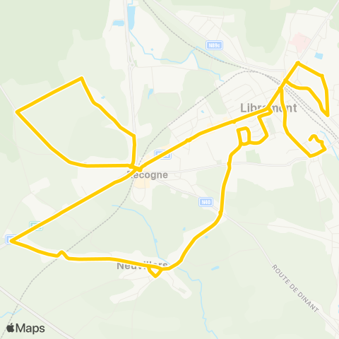 TEC Namur-Luxembourg Circuit Scolaire de Libramont (Wisbeley) map