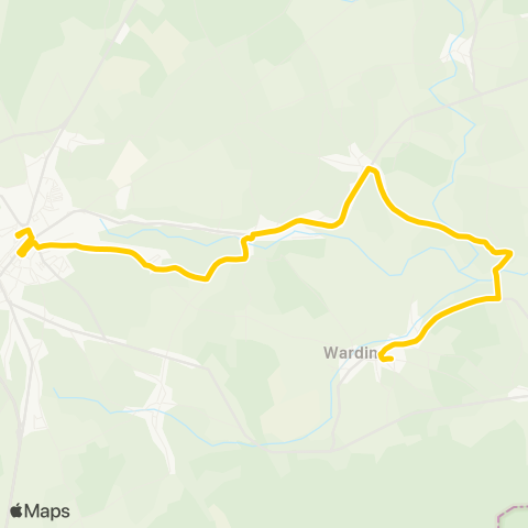 TEC Namur-Luxembourg Bastogne - Mageret - Wardin map