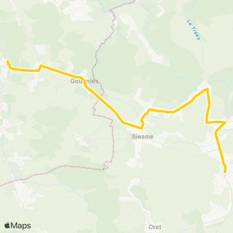 TEC Namur-Luxembourg Acoz - Mettet map