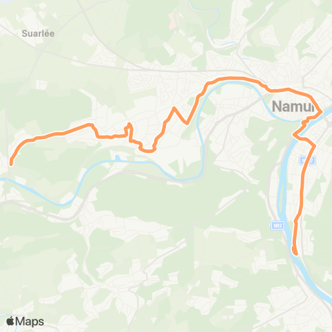 TEC Namur-Luxembourg Jambes (Amée) - Flawinne map