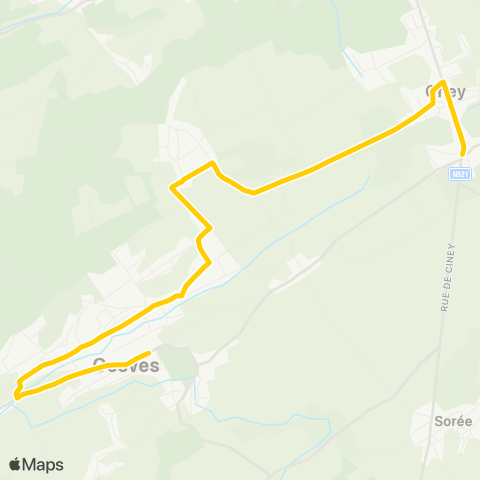 TEC Namur-Luxembourg Ohey - Gesves map