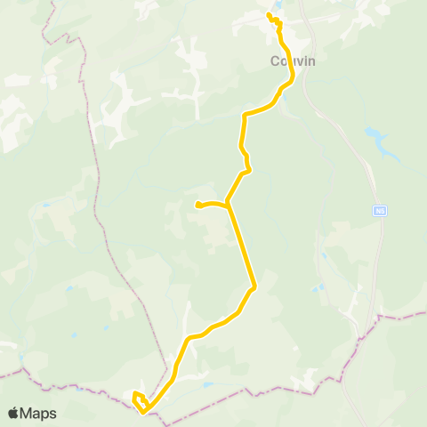 TEC Namur-Luxembourg Couvin - Cul-des-Sarts map