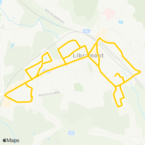 TEC Namur-Luxembourg Circuit Scolaire de Libramont (Blancheau) map