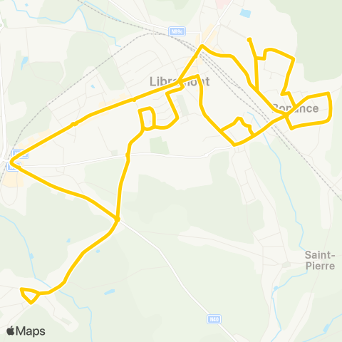 TEC Namur-Luxembourg Circuit Scolaire de Libramont (Neuvillers) map