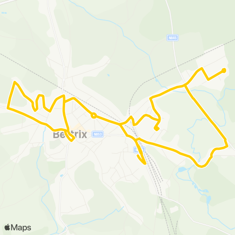 TEC Namur-Luxembourg Circuit Scolaire de Bertrix (Zoning) map