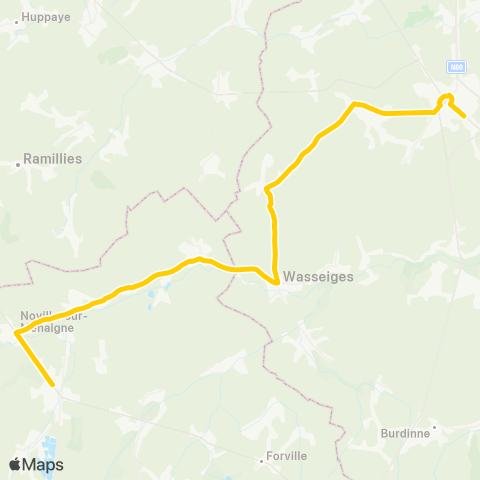 TEC Namur-Luxembourg Eghezée - Hannut map