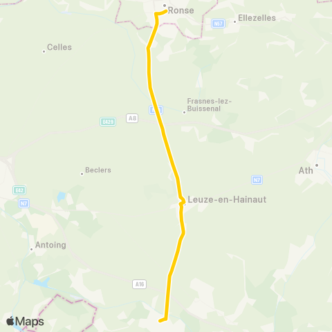 TEC Hainaut Péruwelz - Ronse / Renaix map