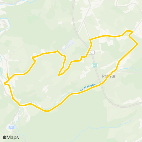 TEC Liège - Verviers Theux - Oneux - Fays - Jehanster - Polleur - Theux map