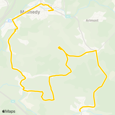 TEC Liège - Verviers Baugnez - Lasnenville - Malmedy map