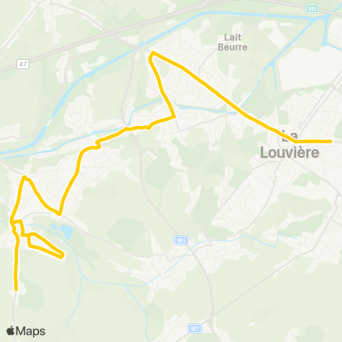 TEC Hainaut Maurage - la Louvière map