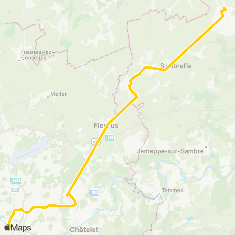 TEC Namur-Luxembourg Gembloux - Charleroi map