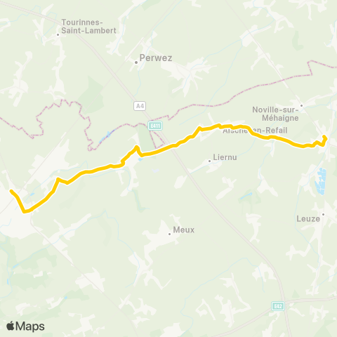 TEC Namur-Luxembourg Gembloux - Eghezée map