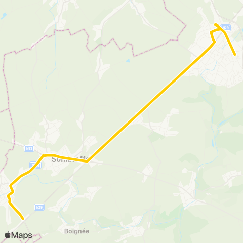 TEC Namur-Luxembourg Gembloux - Sombreffe - Ligny map