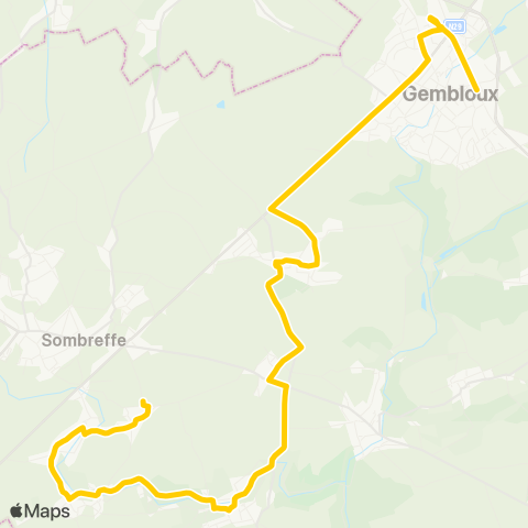 TEC Namur-Luxembourg Gembloux - Corroy-Château - St Martin - Tongrinne map