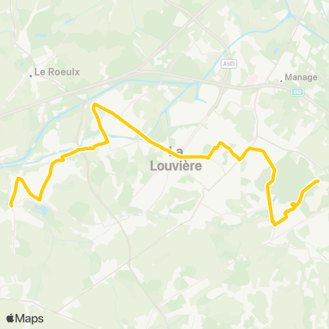 TEC Hainaut Maurage - Morlanwelz map