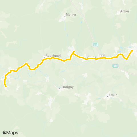 TEC Namur-Luxembourg Valansart - Habay map