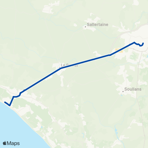 TER Auvergne-Rhône-Alpes Challans - St-Jean-de-Monts map