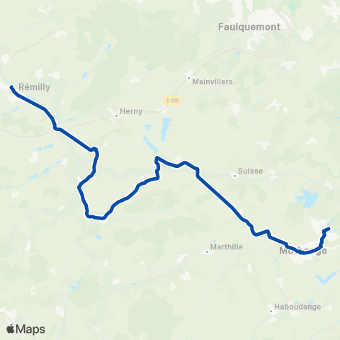 TER Auvergne-Rhône-Alpes Rémilly - Morhange map