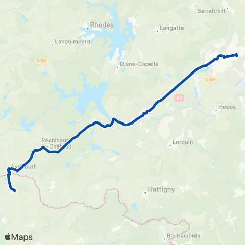 TER Auvergne-Rhône-Alpes Sarrebourg - Igney map