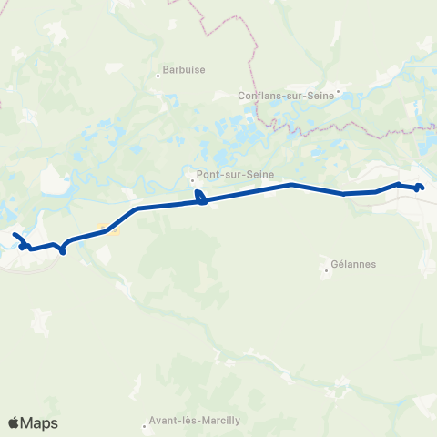 TER Auvergne-Rhône-Alpes Romilly - Nogent map