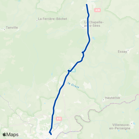 TER Auvergne-Rhône-Alpes Car Surdon-Alençon map