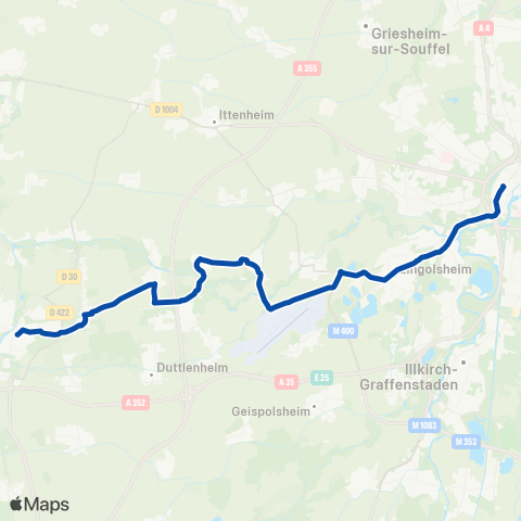 TER Mobigo (Bourgogne-Franche-Comté) Strasbourg - Molsheim map