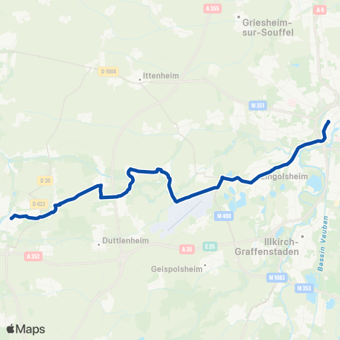 TER Fluo (Grand Est) Strasbourg - Molsheim map